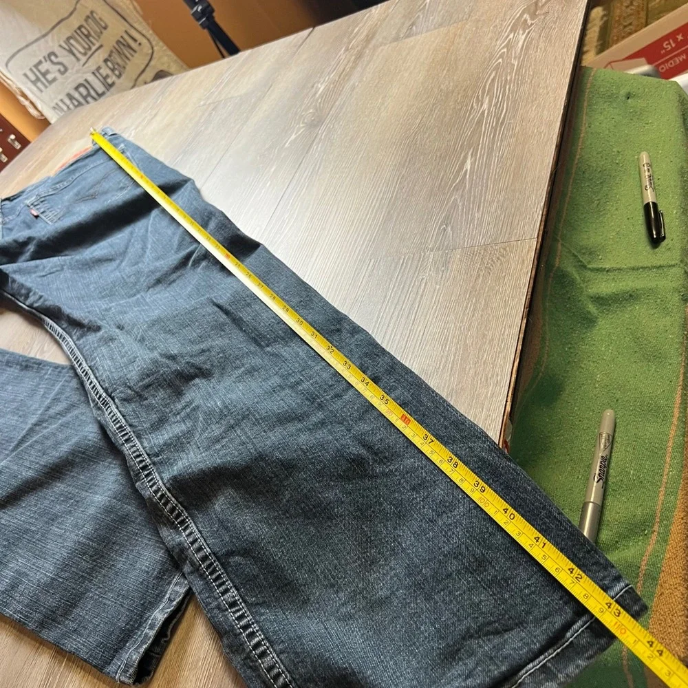 Levis 505 Regular Fit Jeans Mens 34x34 Grayish Indigo Straight Leg 00505-1330